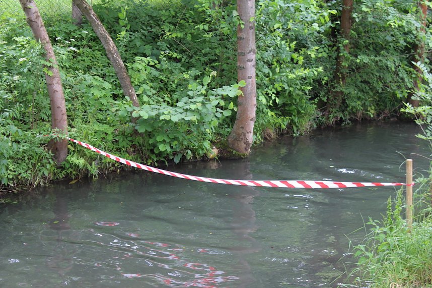 Beim Zieleinlauf im Riedgraben