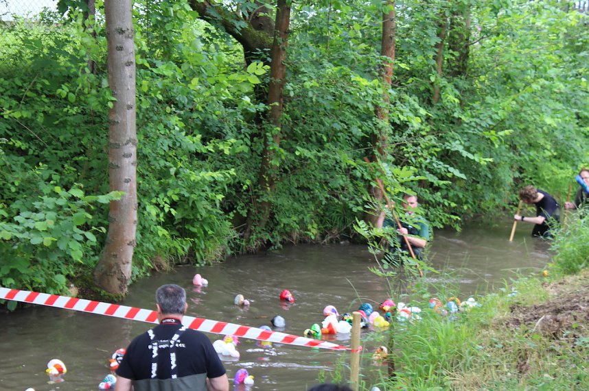 Beim Zieleinlauf im Riedgraben