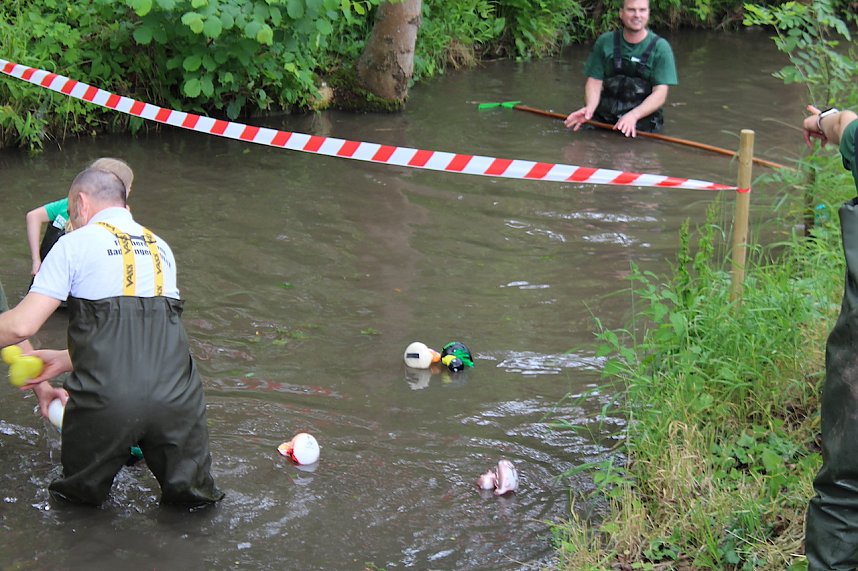 Beim Zieleinlauf im Riedgraben