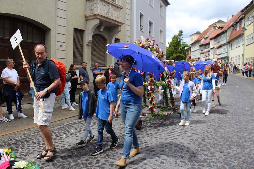 Gro&szlig;er festlicher Umzug zum 211. Brunnenfest in Bad Langensalza