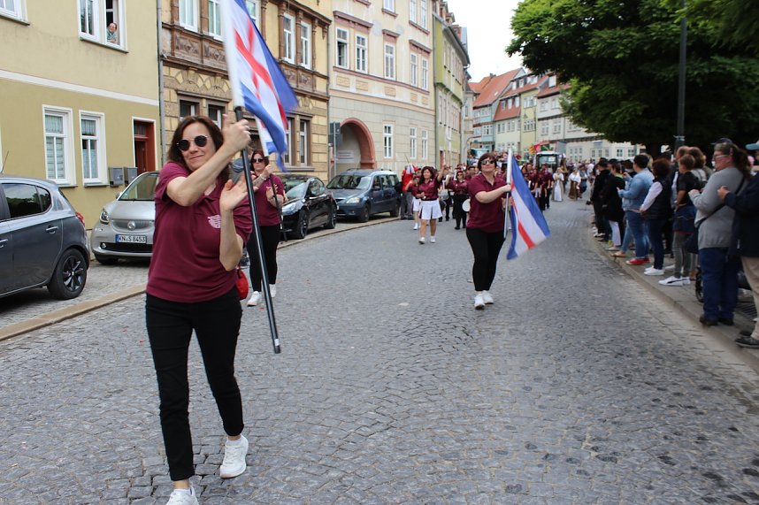 Gro&szlig;er festlicher Umzug zum 211. Brunnenfest in Bad Langensalza