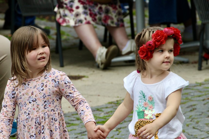 211. Brunnenfestumzug in Bad Langensalza mit vielen fr&ouml;hlichen Akteuren