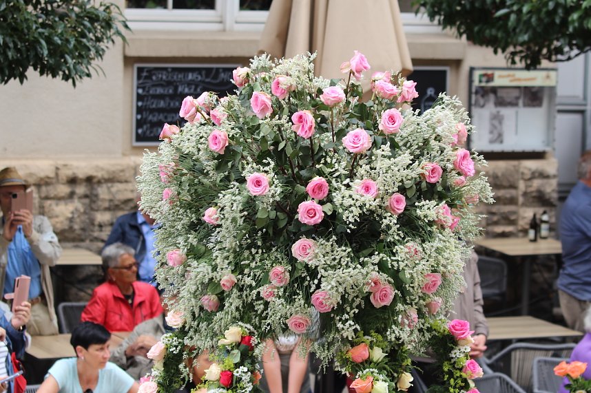 211. Brunnenfestumzug in Bad Langensalza mit vielen fr&ouml;hlichen Akteuren