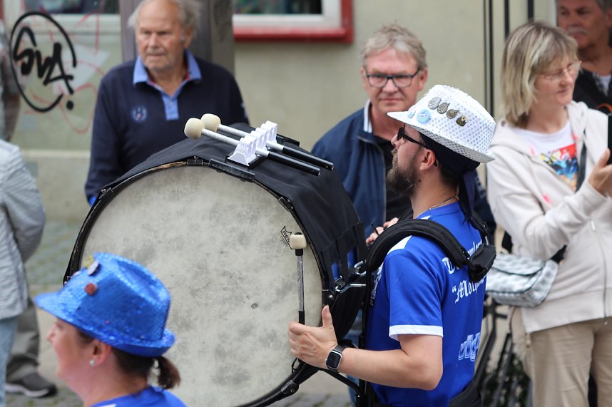 211. Brunnenfestumzug in Bad Langensalza mit vielen fr&ouml;hlichen Akteuren