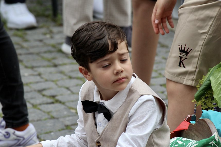 211. Brunnenfestumzug in Bad Langensalza mit vielen fr&ouml;hlichen Akteuren