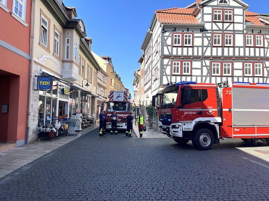 Einsatz heute Vormittag in Bad Langensalzas Innenstadt