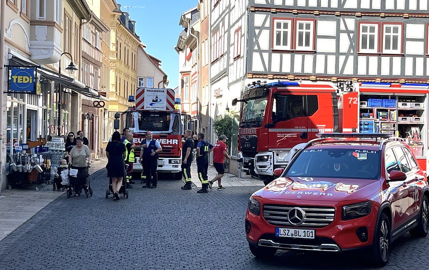 Einsatz heute Vormittag in Bad Langensalzas Innenstadt
