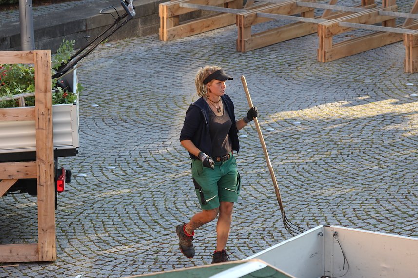 Vorbereitungen f&uuml;r das 30. Mittelalterfest in Bad Langensalza