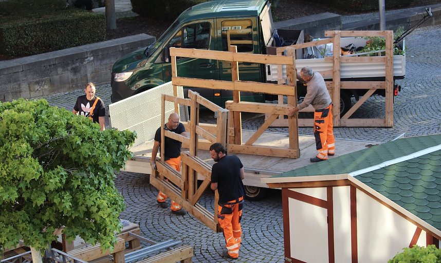 Vorbereitungen f&uuml;r das 30. Mittelalterfest in Bad Langensalza