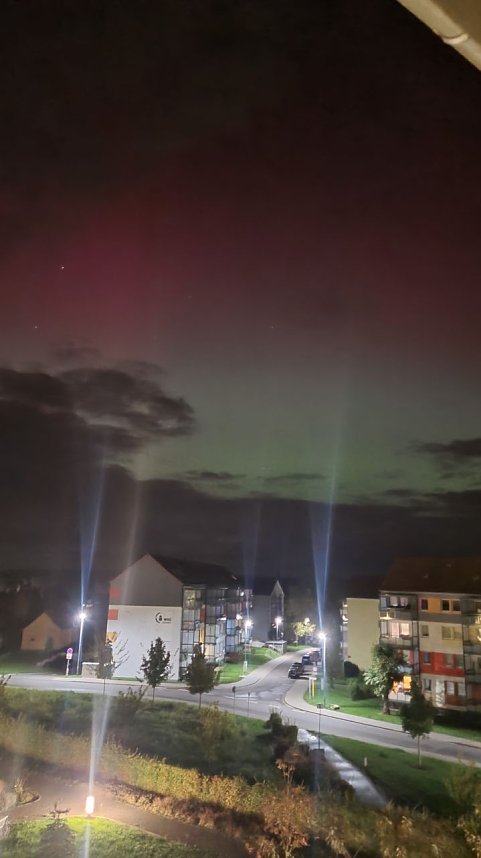 Polarlichter &uuml;ber Bleicherode