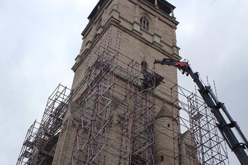 Ger&uuml;starbeiten an der Bad Langensalzaer Marktkirche