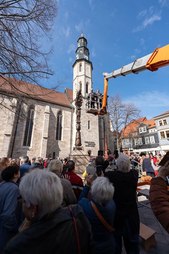 Feierliche Enth&uuml;llung der Bauernkriegss&auml;ule nach D&uuml;rers Pl&auml;nen