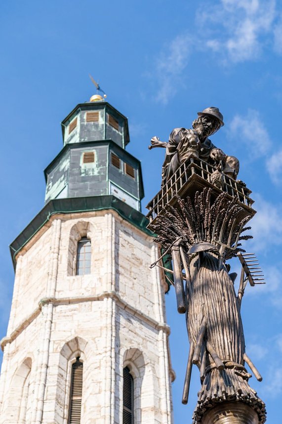 Feierliche Enth&uuml;llung der Bauernkriegss&auml;ule nach D&uuml;rers Pl&auml;nen