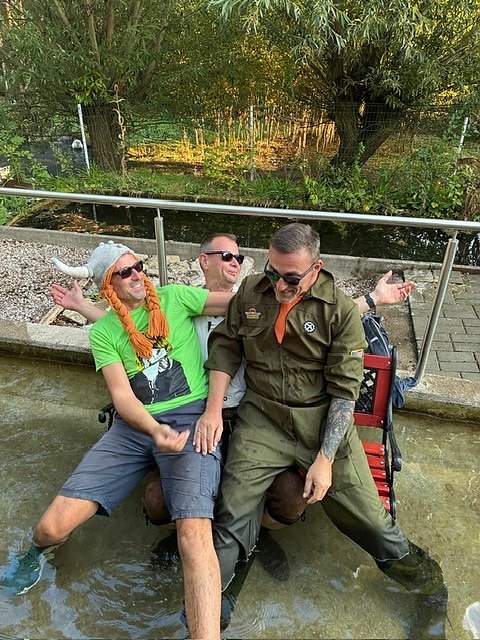 Bierathlon-Impressionen: Auf der Strecke in N&auml;gelstedt