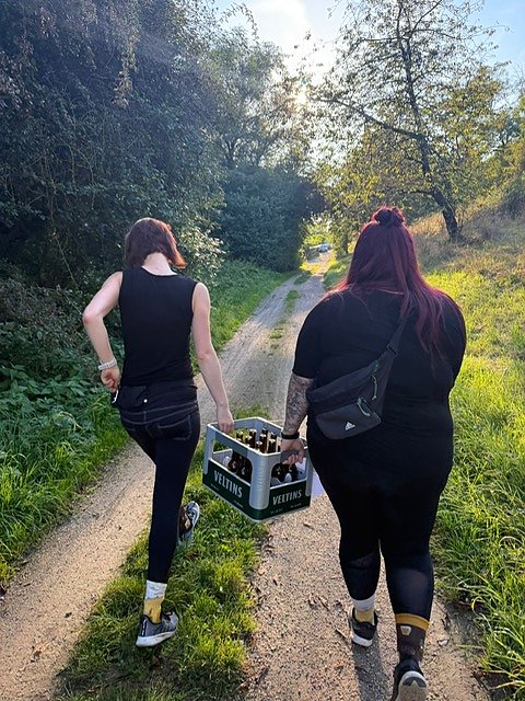 Bierathlon-Impressionen: Auf der Strecke in N&auml;gelstedt