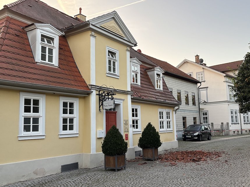 Ausma&szlig; der Sch&auml;den an der Villa Italia nach dem Brand heute Nacht