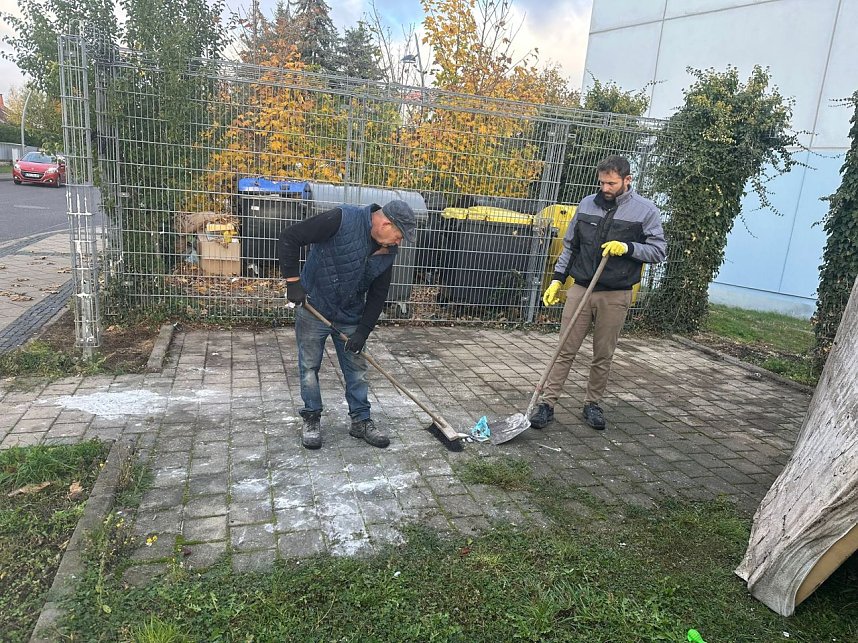 Freiwilliger und unentgeltlicher Einsatz heute Morgen