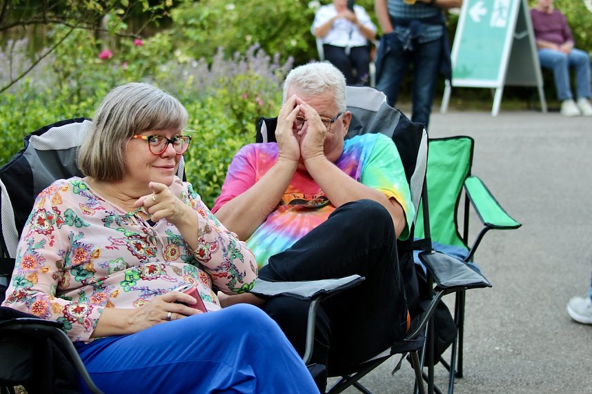 Simone und Michael Manthey im Rosengarten