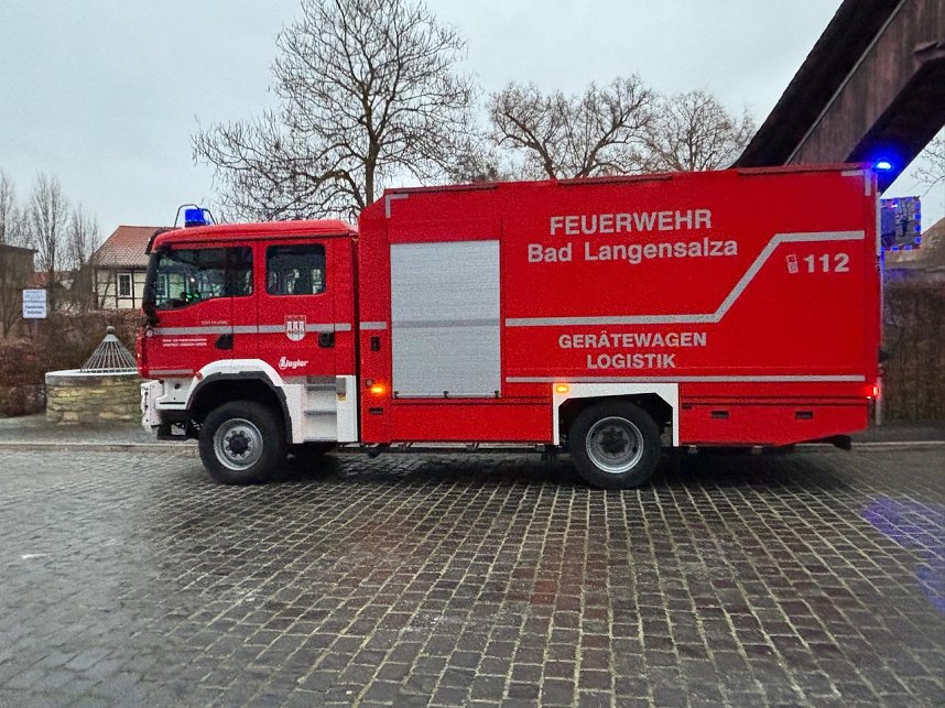 Einsatz der Feuerwehr Bad Langensalza beim Brand im Verbandswasserwerk