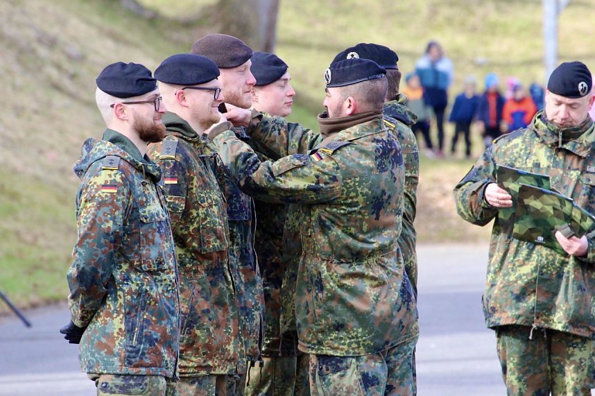 Verabschiedungsappell von Major Baumbach (Aufkl&auml;rungsbataillons 13 - Standort Gotha) auf dem Jahnplatz in Bad Langensalza