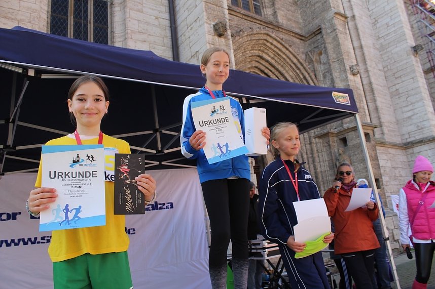 Die Siegerinnen und Sieger &uuml;ber 1000m beim 3-T&uuml;rme-Lauf in Bad Langensalza